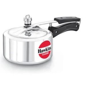 HAWKINS CLASSIC 2 LITRE PRESSURE COOKER-PURE ALUMINIUM BODY-SILVER COLOUR CL20