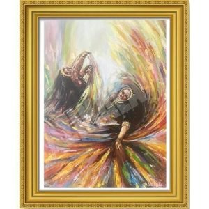 TRADITIONAL DANCING-RYTHM OF HERITAGE-ABSTRACT ACRYLIC PAINTING-70CM*50CM FRAME SIZE