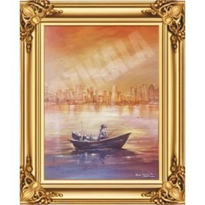 CORNICH-A COASTAL BEAUTY- ACRYLIC PAINTING -20CM*30CM FRAME SIZE