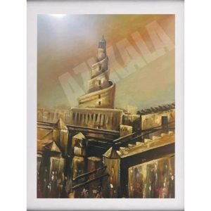 MASJID FANAR-A BEACON OF TRADITION AND SPIRITUALITY- ACRYLIC PAINTING- 20CM*30CM FRAME SIZE