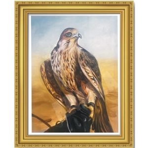 FALCON-SYMBOL OF STRENGTH AND TRADITION-ACRYLIC PAINTING-70CM*50CM FRAME SIZE