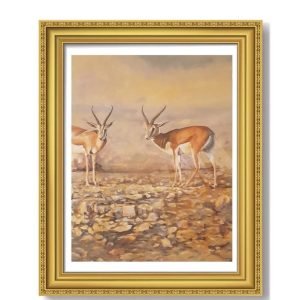 DEER-TIMELESS ELEGANCE-OIL PAINTING -70CM*50CM FRAME SIZE