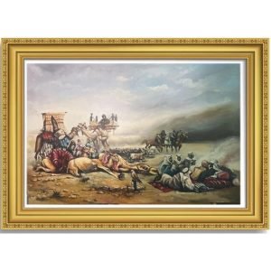 ISTHIRAHA-DESERT PAINTING OF TRANQUILITY- OIL PAINTING -120CM*90CM FRAME SIZE