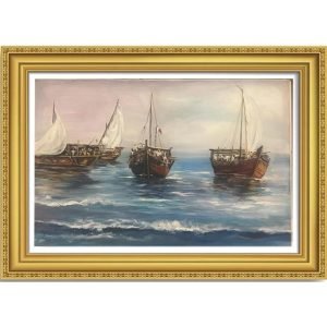 DHOW-ACRYLIC PAINTING-90CM*60CM FRAME SIZE