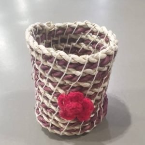 Basket - Woven Cloth - 22 CM Height , 12 CM Dia