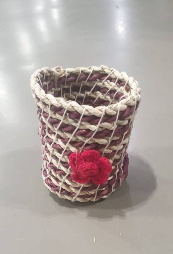 Basket-8211-Woven-Cloth-8211-22-CM-Height-12-CM-Dia-Bamboo-Rattan-Products-Coirs-and-Ropes-Home-Needs-New-Arrivals