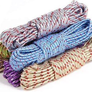 Nylon Rope 10 Mtr  - Colourful Cotton Rope for Cloth Hanging/ Packing