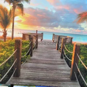 Partial cloudy natural wall poster