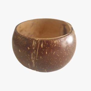 COCONUT-SHELL MEDIUM-POT-TABLE TOP-ECO FRIENDLY -8CM DIA*5CM HT-ANTIQUE