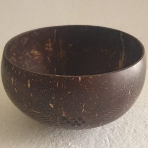 COCONUT SHELL POT-TABLE TOP-ECO FRIENDLY -14CM DIA *5CM HT-ANTIQUE