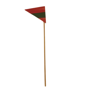 Wooden Flag with Magnet Sticker, Fridge Sticker - 20 cm Length