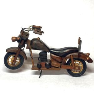 Vintage Motor Cycle Wooden Show Piece