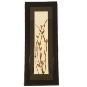 HERBARIUM-HERBAL ART WOODEN FRAMED-DRY PLANTS AND FLOWERS WORK-45CM HEIGHT-19CM WIDTH-1CM THICKNESS