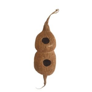 Bird Nest Double Hole- 50cm Height -Coconut Fiber Nest – Eco Friendly Hanging Bird House