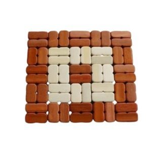 Heat Pad - Square Brown Bamboo 17*17 cm