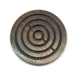 wooden labyrinth game board