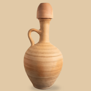 Handmade Terracotta Water Jug With Glass 40 CM Height