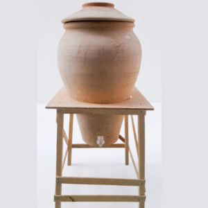 Natural Water Cooler System - Clay Water Storage Container with Stand