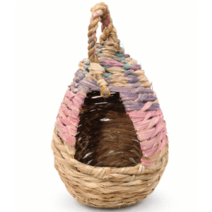 Handcrafted Bird Nest Hut – Natural Hanging Bird House - 35 CM Height